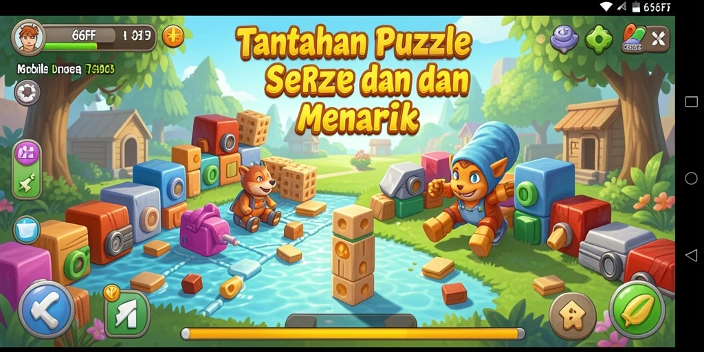 Gameplay menarik dan menantang dari 666FF dalam bentuk puzzle.