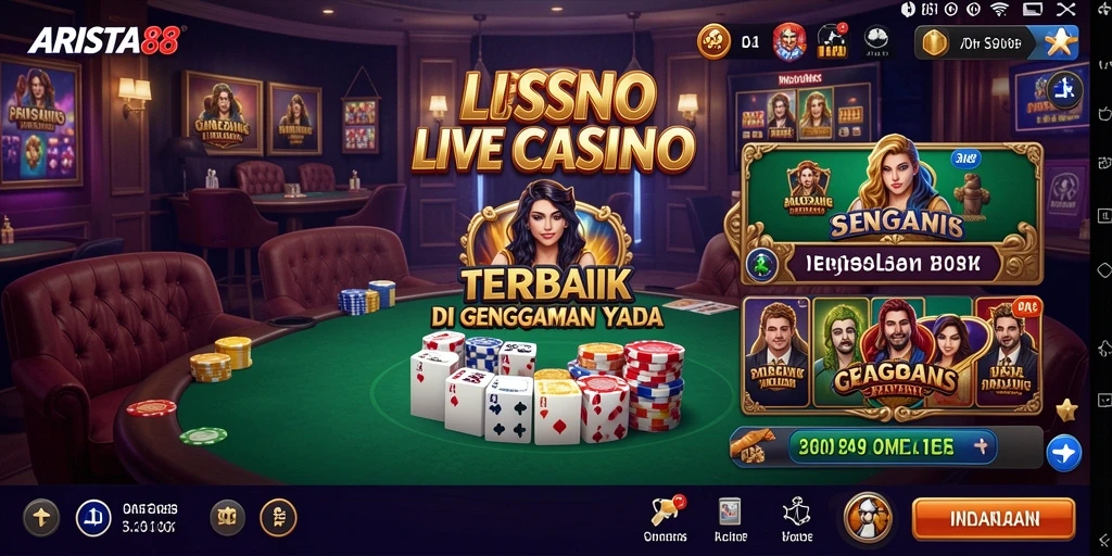 Tampilan gameplay ARISTA88 yang menawan dalam Live Casino.