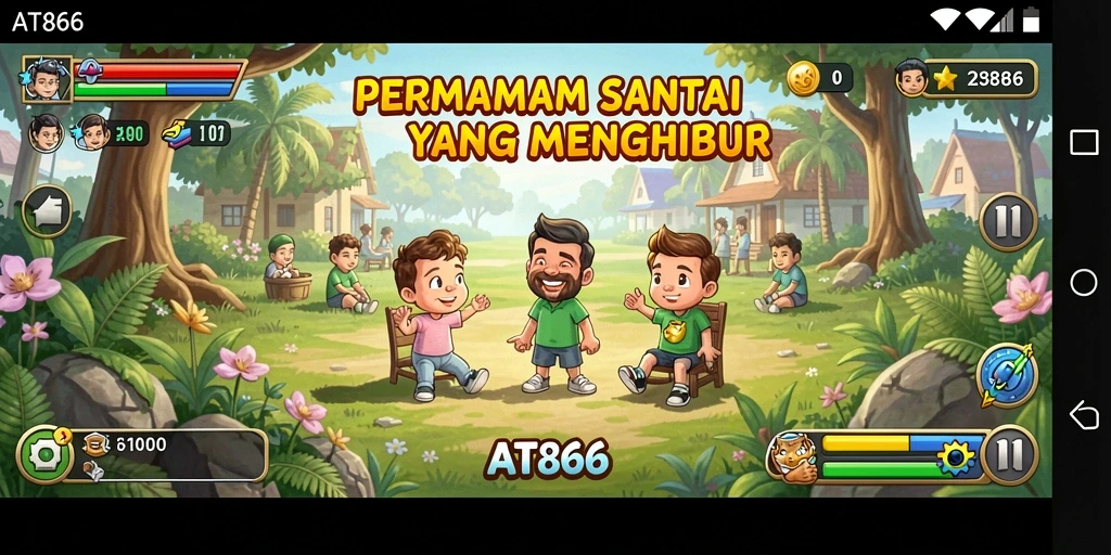 Screenshot AT866 menunjukkan momen menarik dalam gameplay santai.