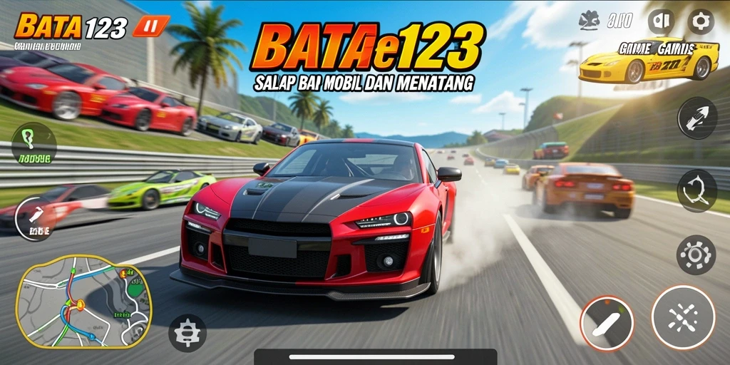 Gameplay balap mobil yang mendebarkan dan seru.