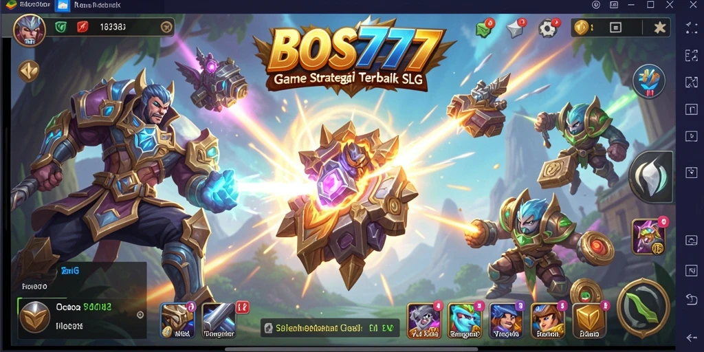 Screenshot utama menunjukkan aksi menarik dalam permainan SLG.