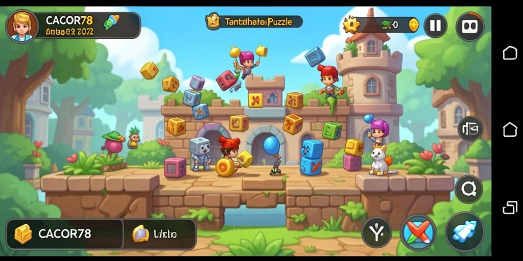 Screenshot utama CACOR78 menampilkan gameplay Puzzle yang menarik.