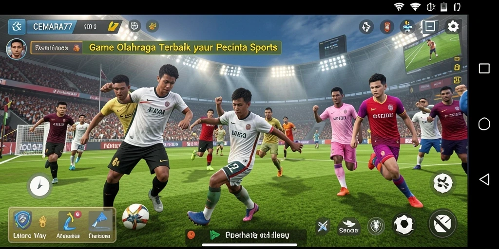 Tampilan gameplay menarik dari CEMARA77 yang menampilkan aksi olahraga.