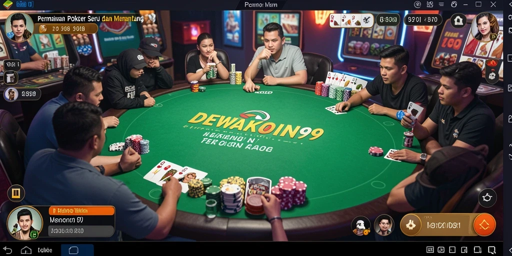 Tampilan gameplay seru dari DEWAKOIN99, nikmati permainan Poker.