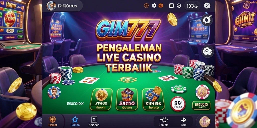 Tampilan gameplay Live Casino GIM777 yang mengasyikkan dan interaktif.