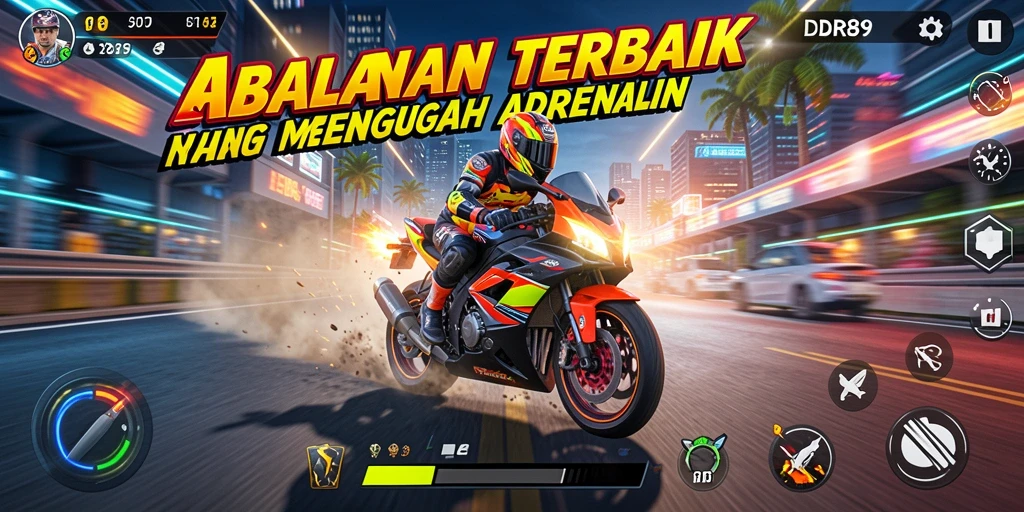 Tampilan gameplay IDR89 yang mendebarkan dalam balapan motor.