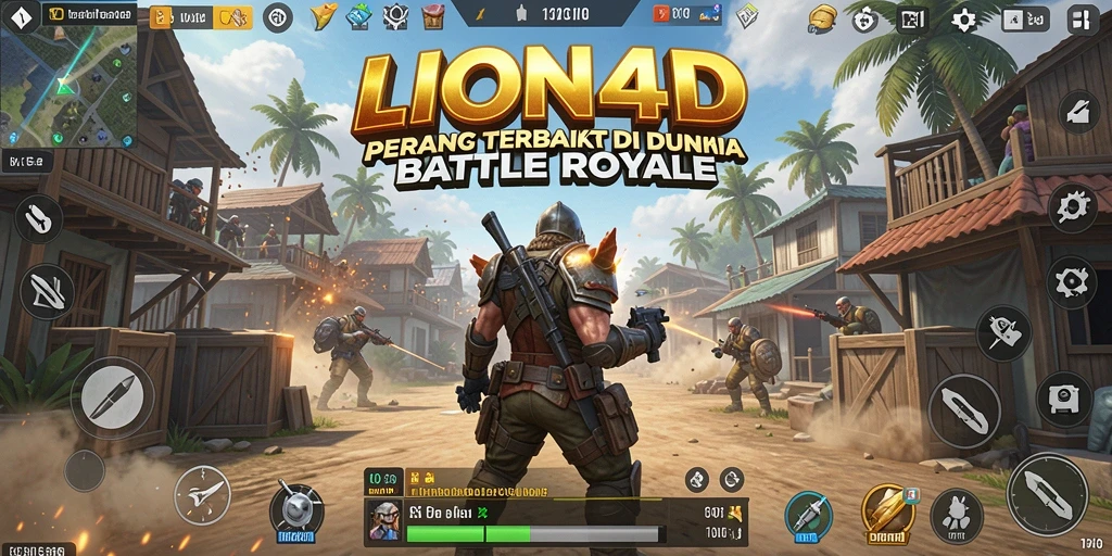 Tangkapan layar menampilkan aksi seru dalam game Battle Royale