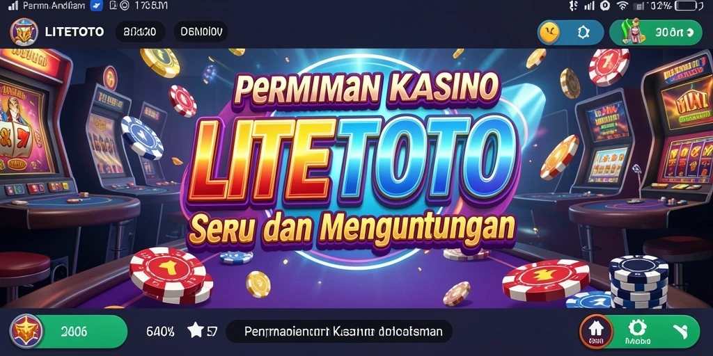 Tampilan menarik LITETOTO dengan gameplay Kasino yang mengasyikkan.