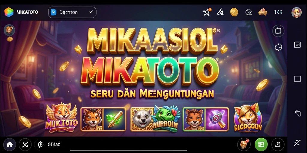 Tangkapan layar gameplay MIKATOTO menampilkan gulungan slot yang menarik.