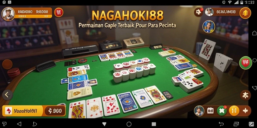 Tampilan gameplay menarik NAGAHOKI88 dalam permainan Gaple.