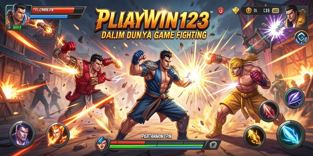 Gameplay menegangkan dalam pertarungan Fighting yang seru.