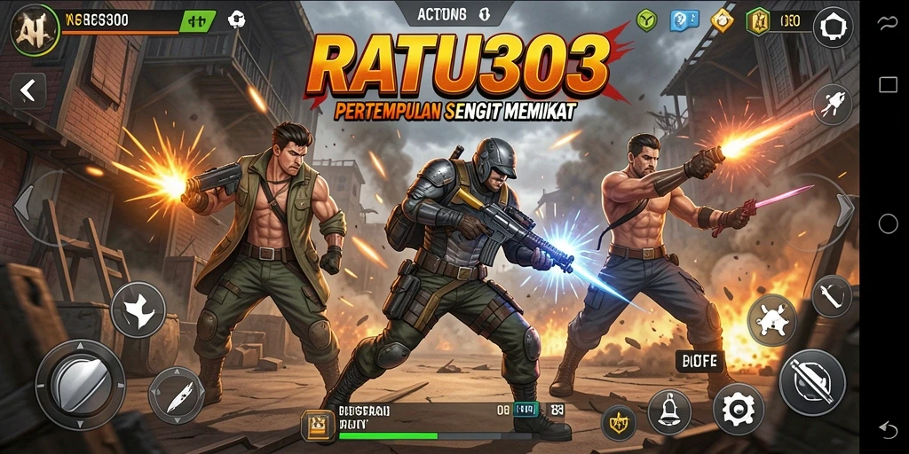 Screenshot gameplay RATU303 menampilkan pertarungan aksi yang intens.