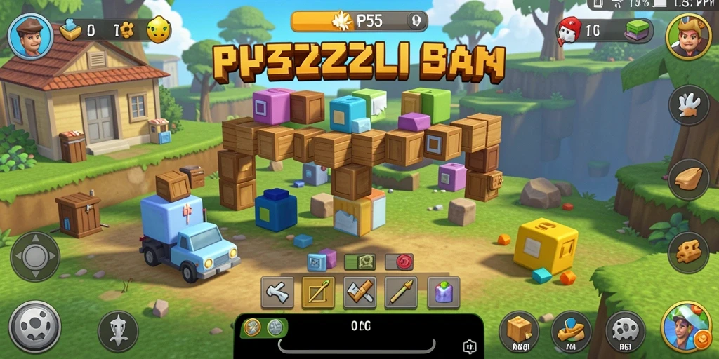 Tampilan gameplay RP55 dengan tantangan puzzle yang menarik.
