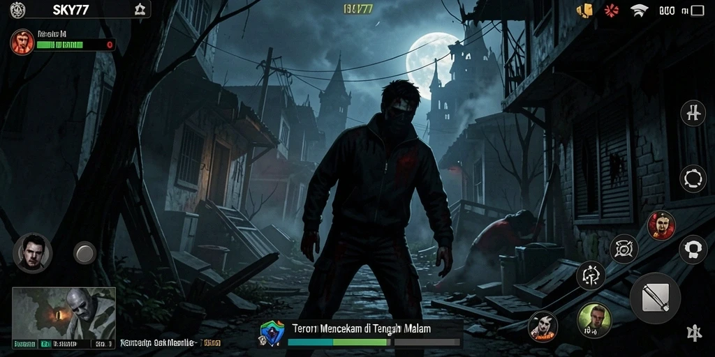 Tampilan gameplay menegangkan dengan suasana mencekam.