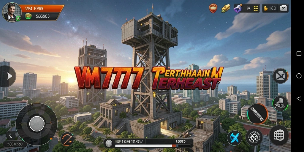 Tangkapan layar VM777 menampilkan aksi seru pertahanan menara.